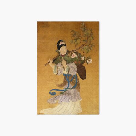 Magu Deity Medieval Chinese Scroll Painting Art Board Print