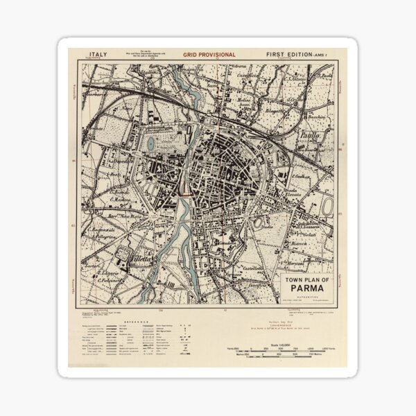 Item preview, Vintage Map of Parma Italy (1943) designed and sold by BravuraMedia.