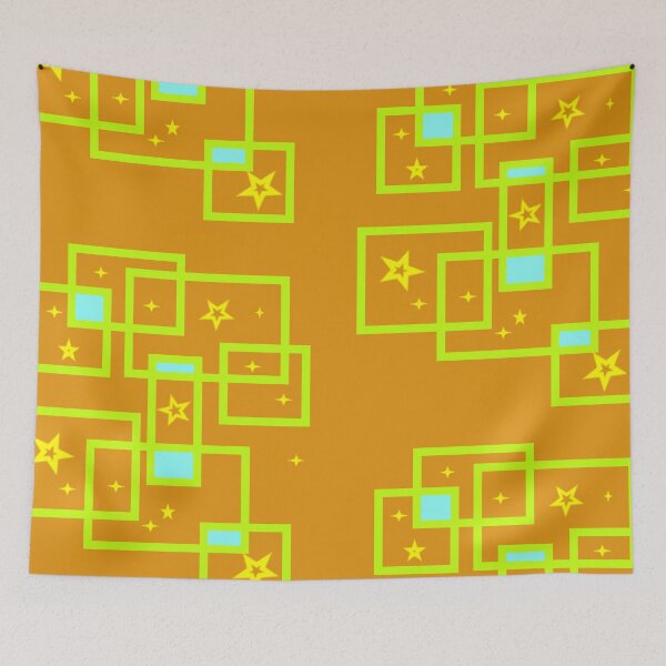 Item preview,  yellow star green square yellow background  designed and sold by miaterinka.