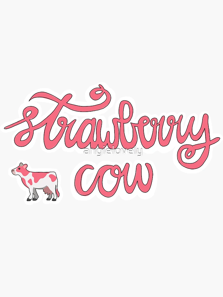 hey everyone i designed a strawberry cow sticker! please let me know what  you think in the comments! : r/Inkscape