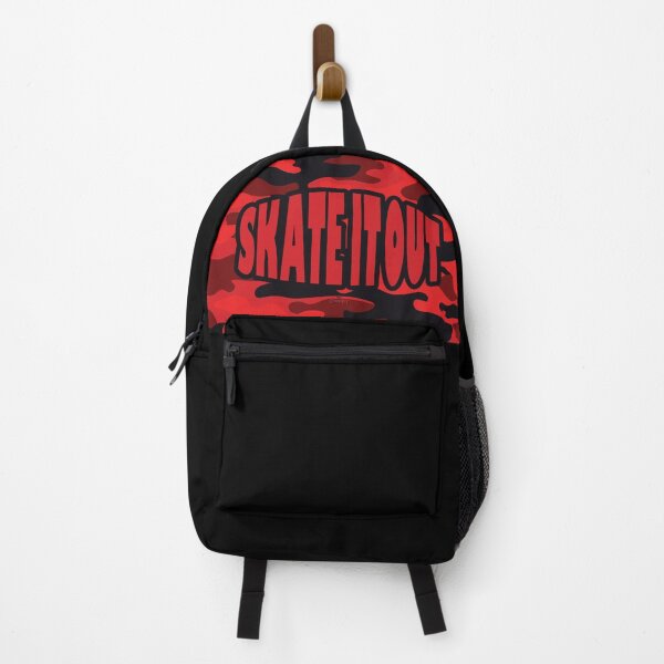 Item preview, CAMO Red and Black Skate it Out Skate Design designed and sold by Choopy Clothing.