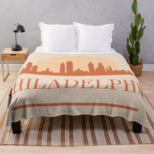Artikelvorschau, PHILADELPHIA PENNSYLVANIA CITY SUN SKYLINE EARTH TONES entworfen und verkauft von deificusArt.