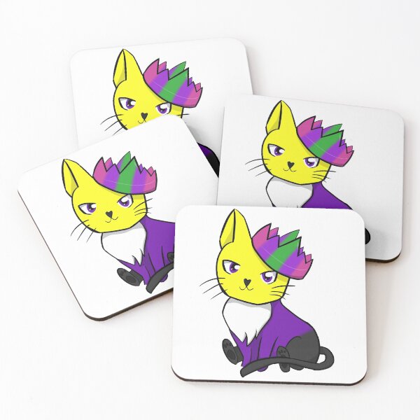 Item preview, Non-Binary Trigender Pride Cat designed and sold by LunarDoodles.