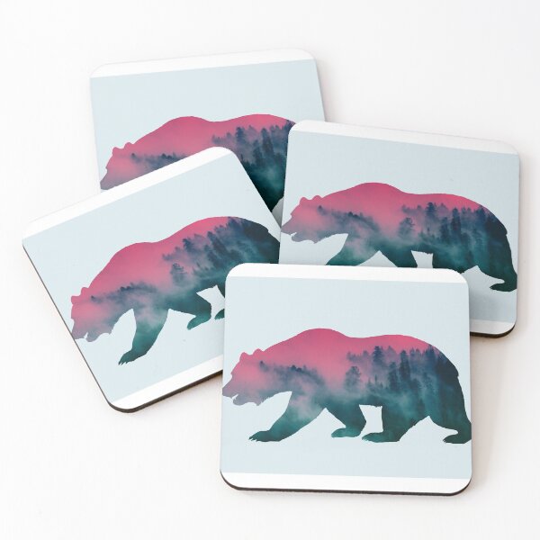 Item preview, A giant bear in a misty forest at sunset designed and sold by yessir1981.