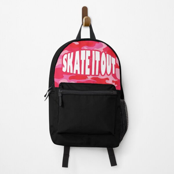 Item preview, CAMO Pink and Red Skate it Out Skate Design designed and sold by Choopy Clothing.