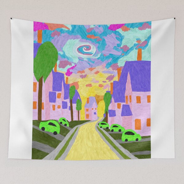 Item preview, Colourful town designed and sold by ThatsPlenty.