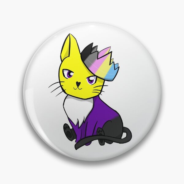 Item preview, Non-Binary Polygender Pride Cat designed and sold by LunarDoodles.