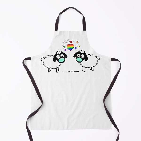Item preview, Rainbow PRIDE Sheeple LOVE WINS - Com’on follow me - just not too close - cute & funny sheep medical mask art - Baa designed and sold by originalsusie.