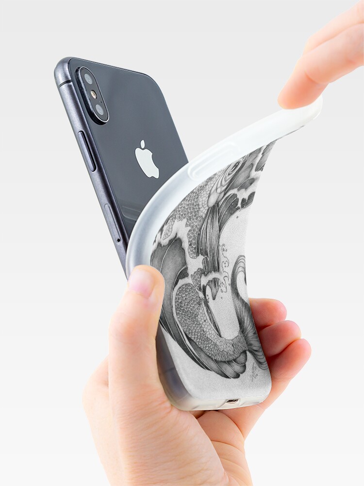 Alternate view of Koi in Graphite iPhone Case