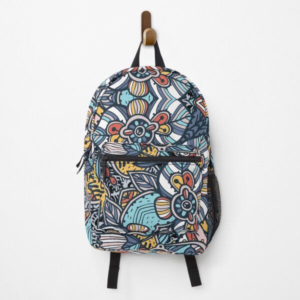 Item preview, Blue Boho Botanical Mandala | floral pattern designed and sold by Radu Matei.