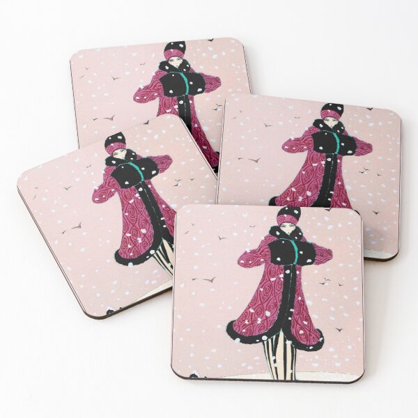 Item preview, Winter Snow Art Deco Vintage Fashion illustration designed and sold by Glimmersmith.