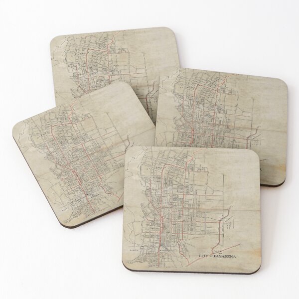 Item preview, Vintage Map of Pasadena CA (1922) designed and sold by BravuraMedia.