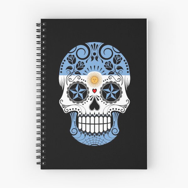 Item preview, Sugar Skull with Roses and Flag of Argentina designed and sold by JeffBartels.