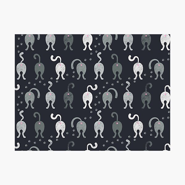 Item preview, Cat Butts - Gray designed and sold by Robin Skarbek Studio.