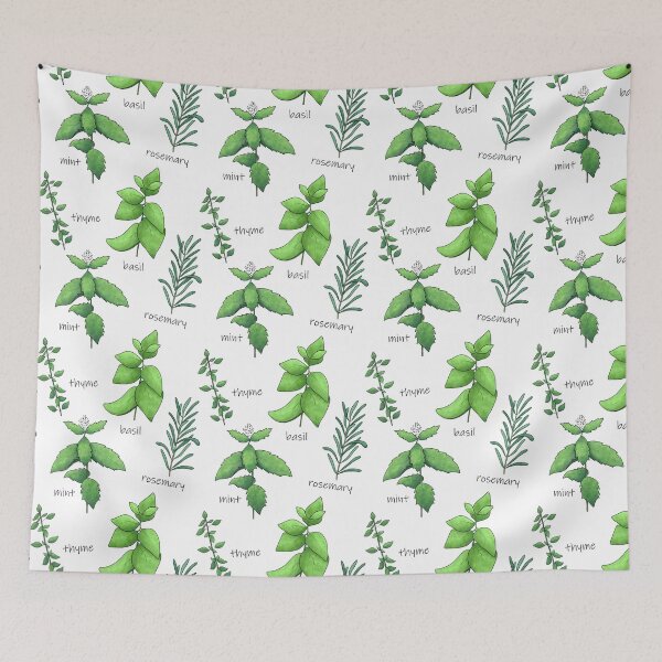 Item preview, Herbs Pattern designed and sold by GrousyGirl.