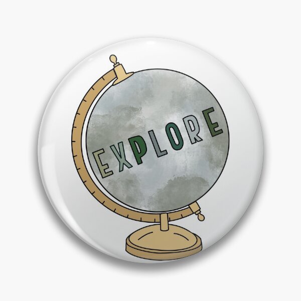 Item preview, Watercolor globe and explore quote designed and sold by Cafecreativity.