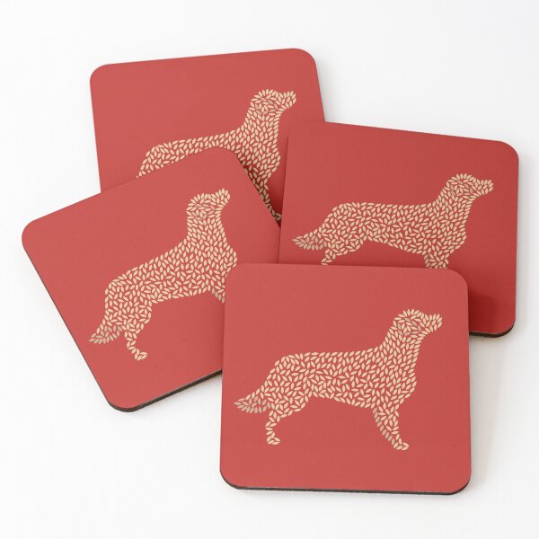 Item preview, Golden Retriever Silhouette in Gold and red designed and sold by Tillowin.