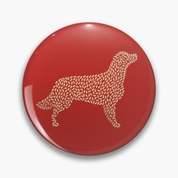 Item preview, Golden Retriever Silhouette in Gold and red designed and sold by Tillowin.
