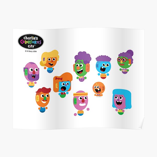 Charlie's Colorforms City - Silly Faces Poster