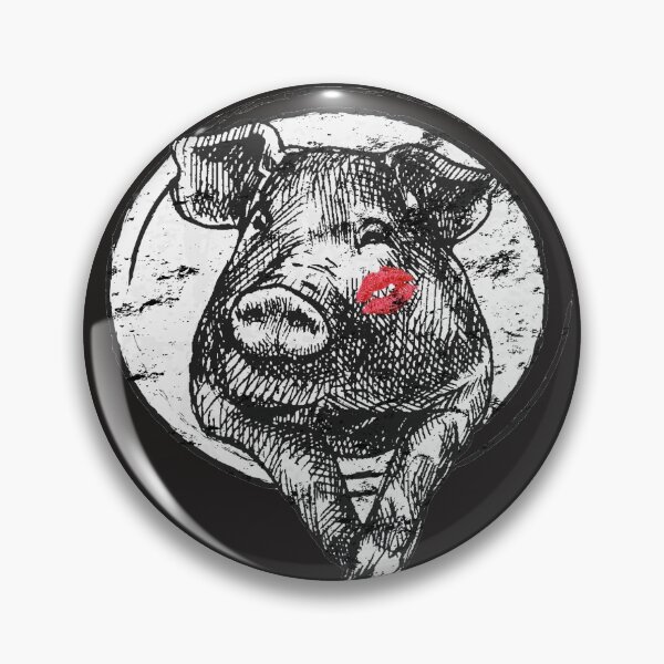 Item preview, Cool Pig Kiss Lip - Happy Pig in Mud designed and sold by Zavola.