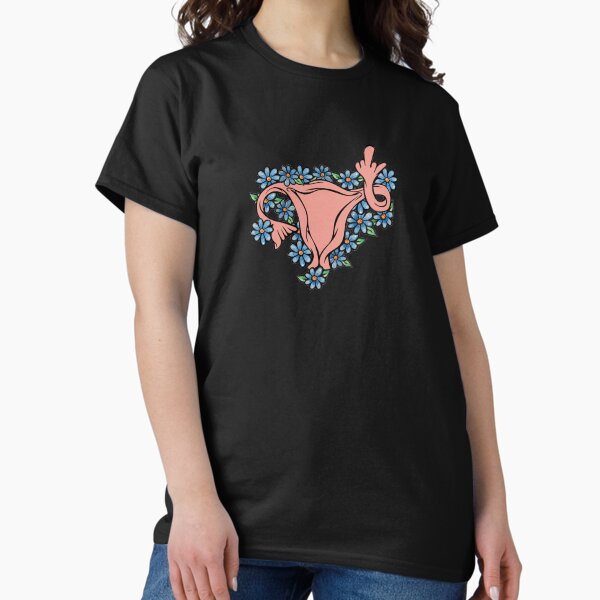Vista previa del artículo con la obra «Dedo medio Útero Feminista pro-elección», diseñado y vendido por Boog Monst .