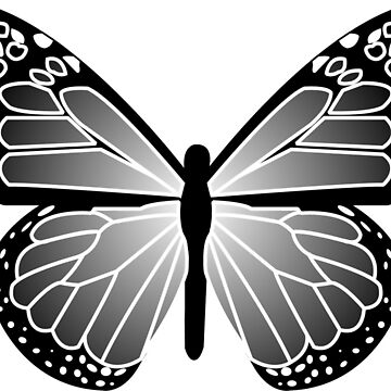 Black and White Butterfly Sticker for Sale by piperbrantley  Black and  white stickers, Black stickers, Butterfly black and white