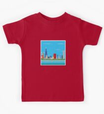 Chicago Pixel Skyline Kids Tee