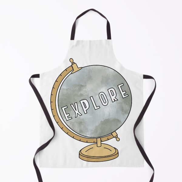 Item preview, Watercolor globe and explore quote in block letters designed and sold by Cafecreativity.