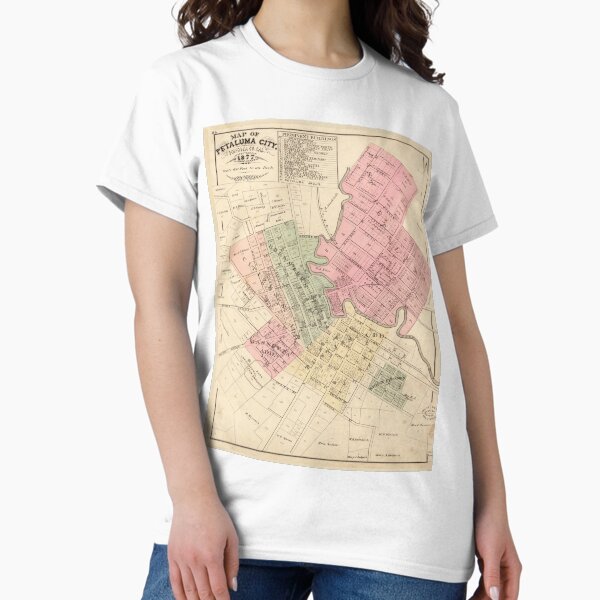 Item preview, Vintage Map of Petaluma CA (1877) designed and sold by BravuraMedia.