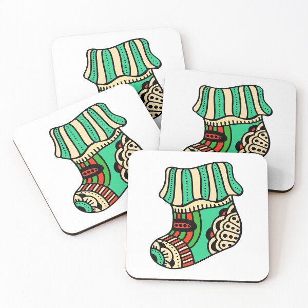 Item preview, Christmas sock with beautiful multi-colored ornaments designed and sold by Radu Matei.