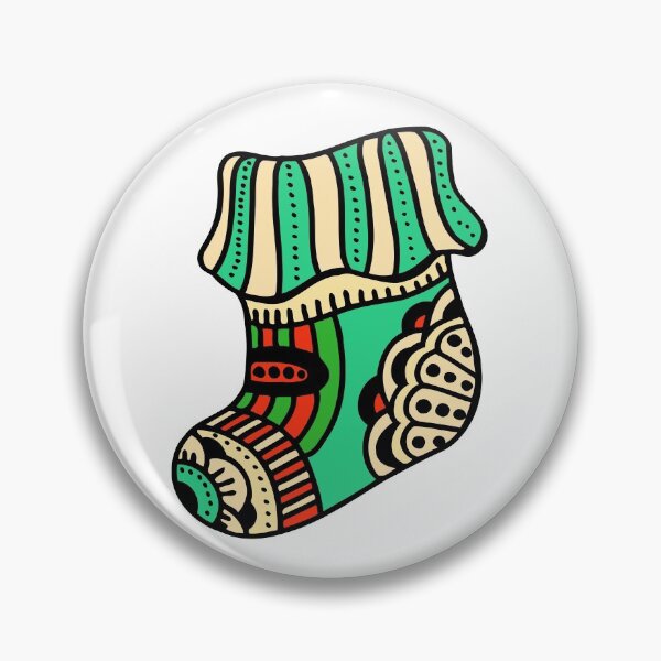 Item preview, Christmas sock with beautiful multi-colored ornaments designed and sold by Radu Matei.