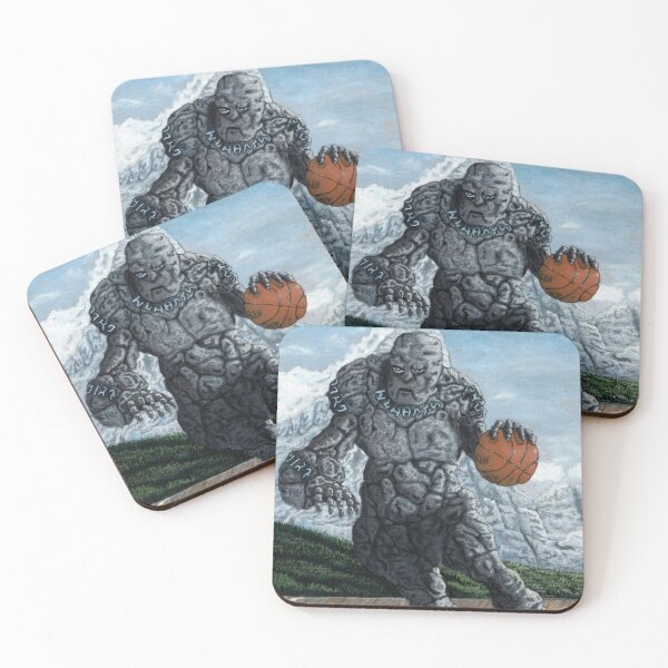 Item preview, Stone Golem Playing Basketball Fantasy Artwork designed and sold by HelmsArt.