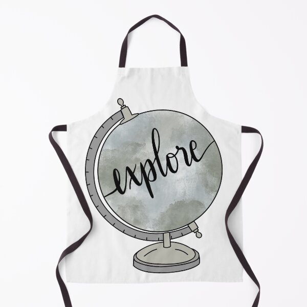 Item preview, Watercolor globe and explore quote in cursive lettering designed and sold by Cafecreativity.