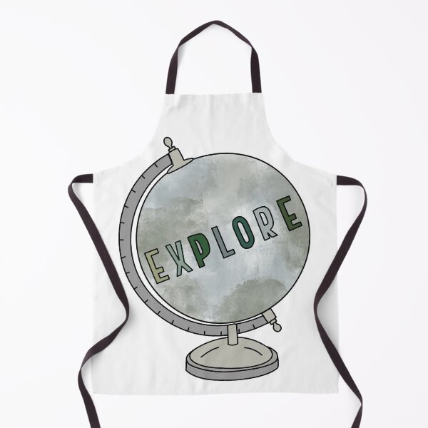 Item preview, Watercolor globe and explore quote in block letters designed and sold by Cafecreativity.