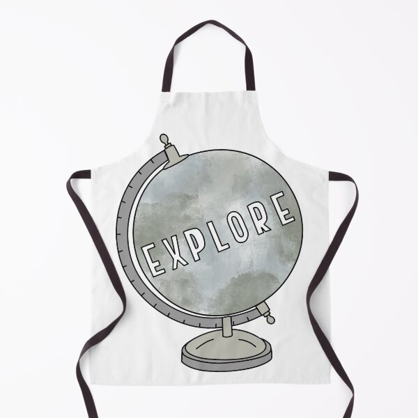 Item preview, Watercolor globe and explore quote in block letters designed and sold by Cafecreativity.