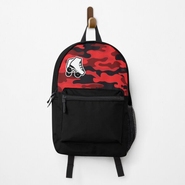 Item preview, CAMO Red and Black White High Top Roller Skate Design designed and sold by Choopy Clothing.