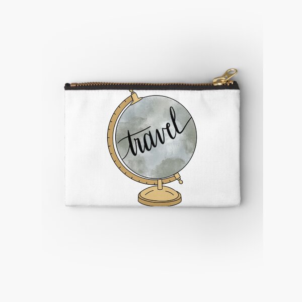 Item preview, Watercolor globe and travel quote in cursive lettering designed and sold by Cafecreativity.