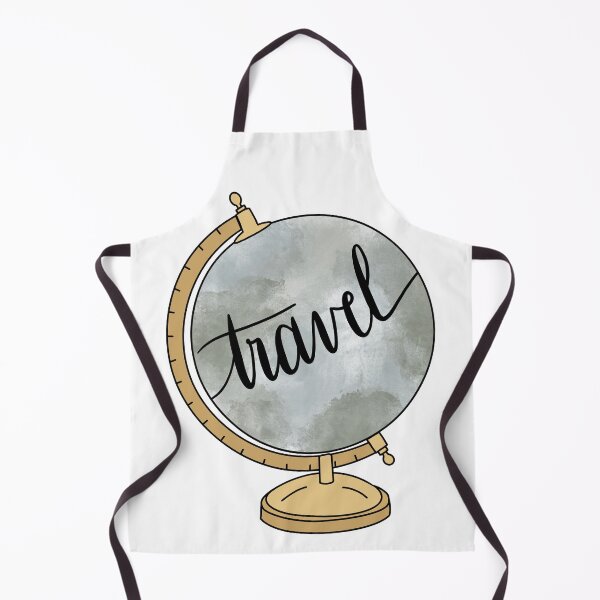 Item preview, Watercolor globe and travel quote in cursive lettering designed and sold by Cafecreativity.