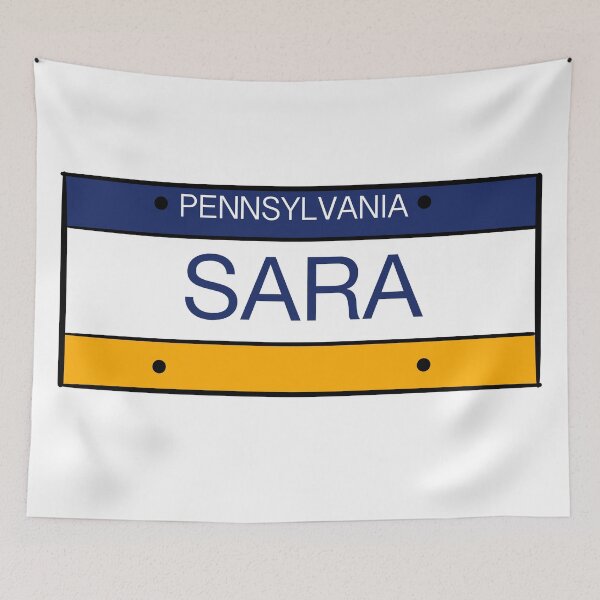 Item preview, Pennsylvania License Plate Name Sara designed and sold by LinhlyHarwell13.