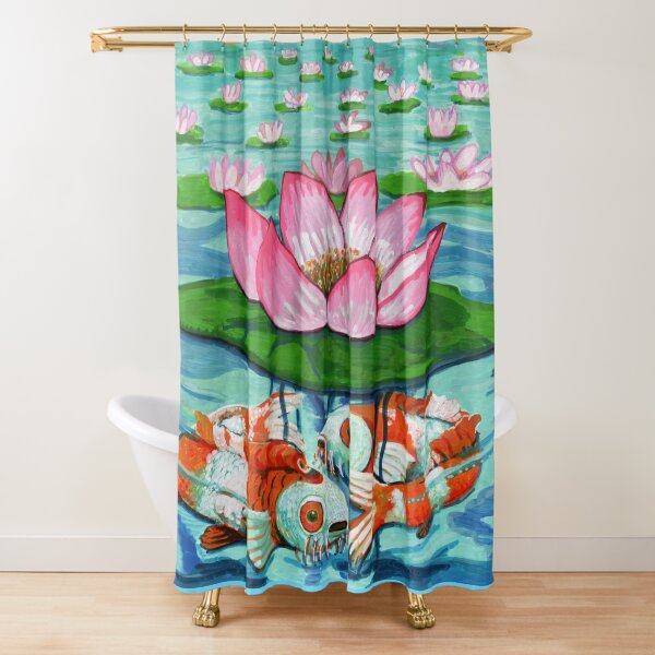 Koi and Lotus Shower Curtain