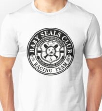 Baby Seals Club Racing White T-shirt Unisex T-Shirt