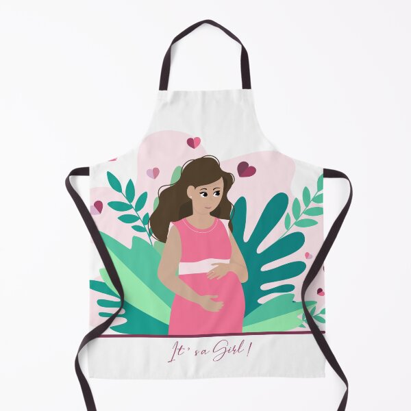 Item preview, it's a girl! Pregnancy announcement illustration designed and sold by Arch4Design.