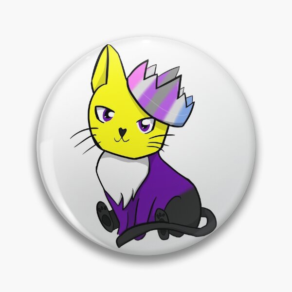 Item preview, Non-Binary Intergender Pride Cat designed and sold by LunarDoodles.