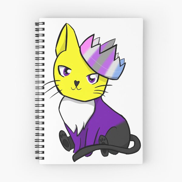 Item preview, Non-Binary Intergender Pride Cat designed and sold by LunarDoodles.