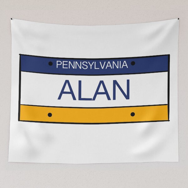 Artikelvorschau, Pennsylvania Kennzeichen Name Alan entworfen und verkauft von LinhlyHarwell13.