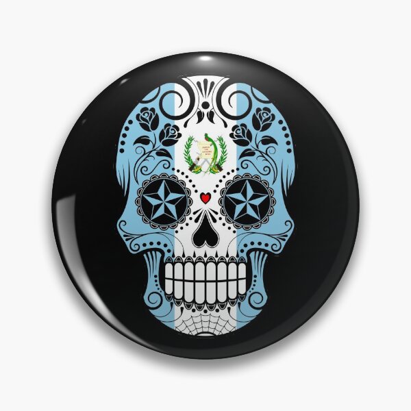Item preview, Sugar Skull with Roses and Flag of Guatemala designed and sold by JeffBartels.