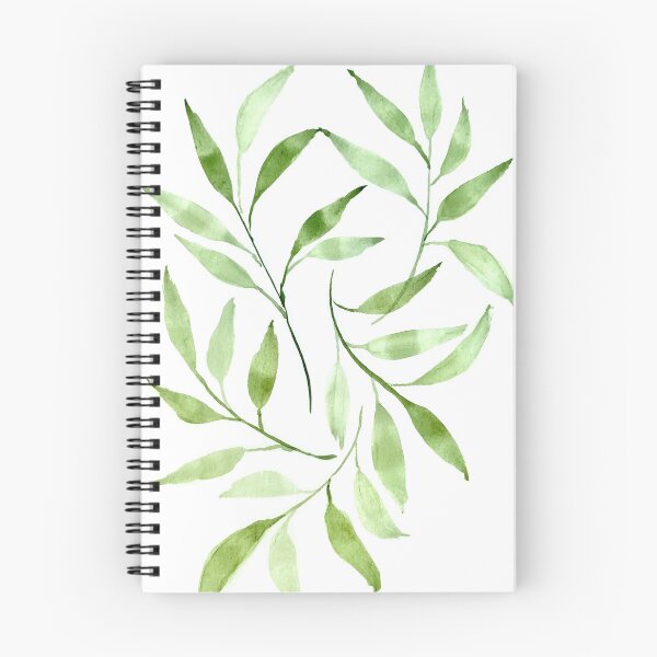 Item preview, Pegatina Hojas de hoja verde acuarela designed and sold by Madeline Hollar.