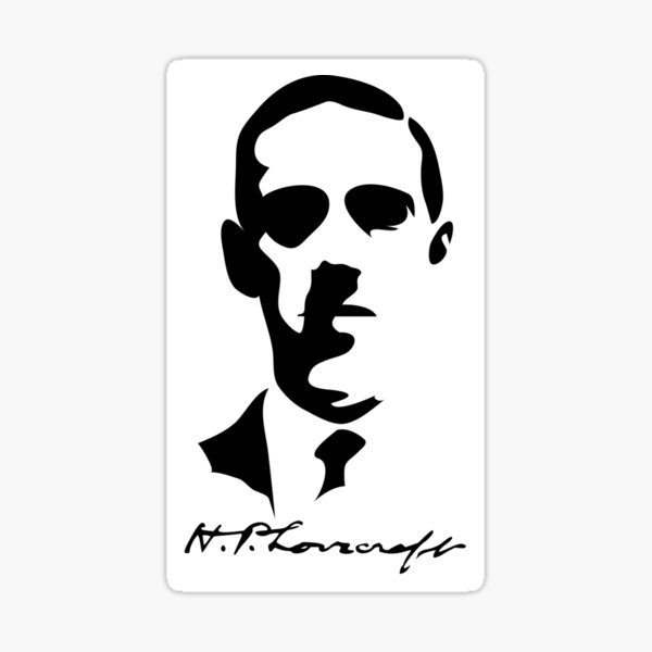 Lovecraft Portrait Sticker