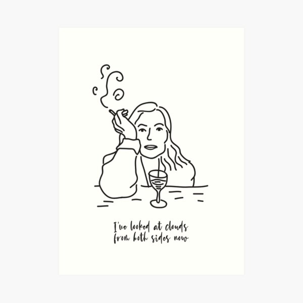 “Joni Mitchell Poster - Joni Mitchell print, Minimalist art, Line art