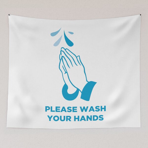 Item preview, PLEASE WASH YOUR HANDS & PRAY | FUNNY SOCIAL DISTANCING SANITIZER designed and sold by pierrelaidesign.